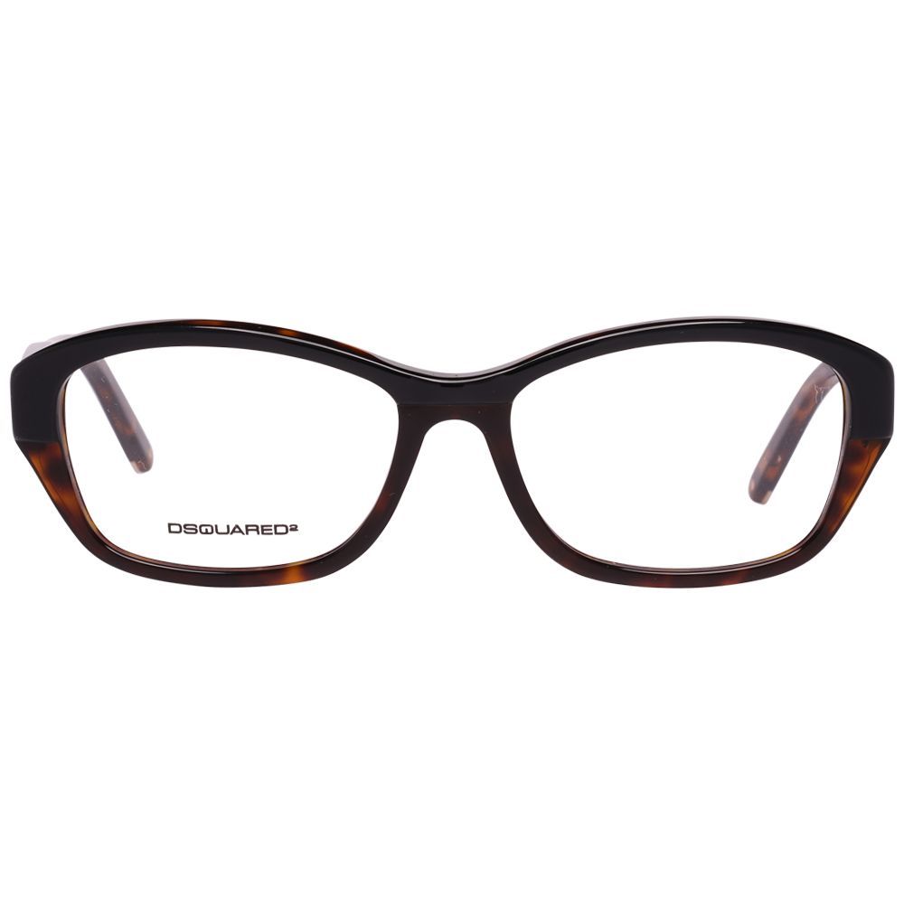 Dsquared² Brown Plastic Frames - Women's Glasses DQ5117-056-54 with 54/16/140 mm dimensions, stylish brown frames.