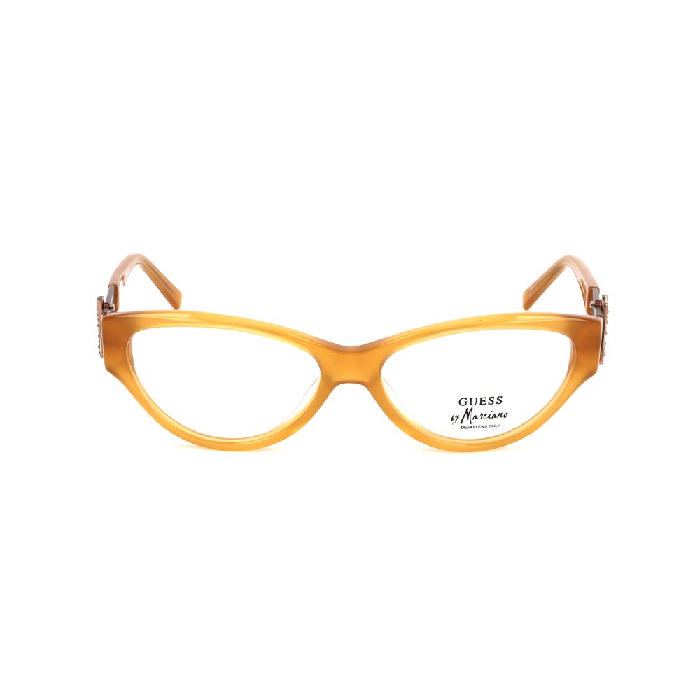 Marciano by Guess Orange Plastic Frames - Unisex glasses in amber color, model GM0136A15, size 52/14/135 mm, lightweight plastic design.