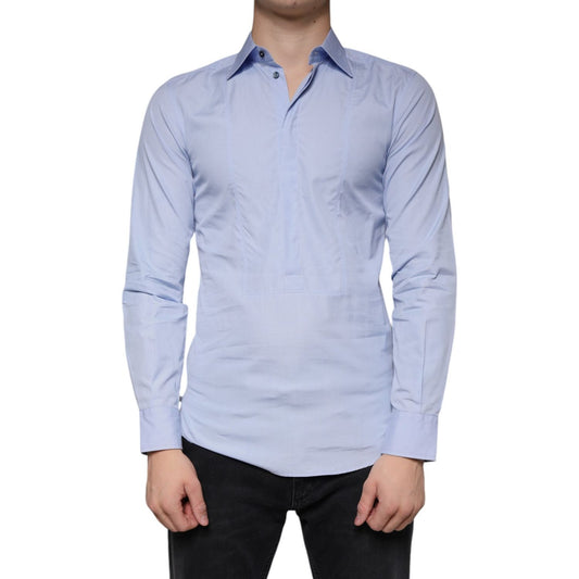 Dolce & Gabbana Light Blue Cotton Men Dress Formal Shirt TSH84708-37