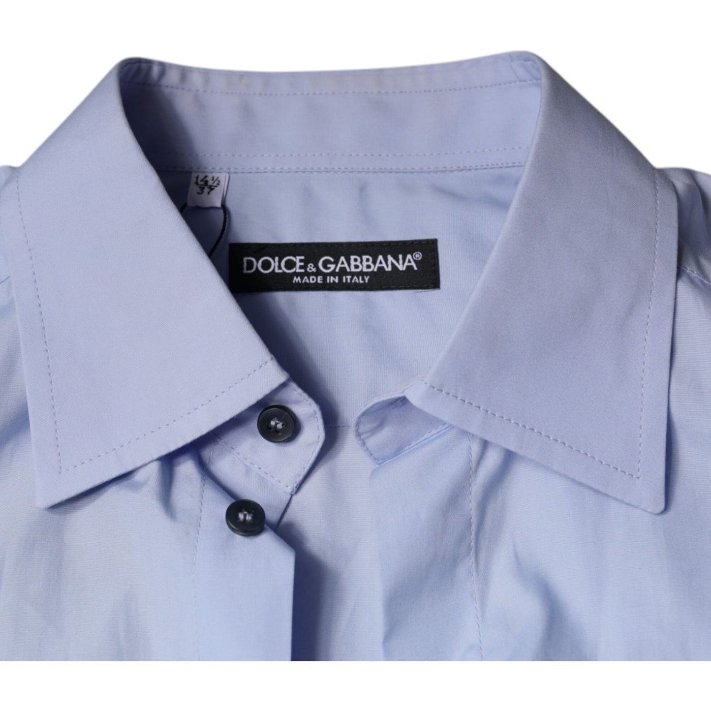 Dolce & Gabbana Light Blue Cotton Men Dress Formal Shirt TSH84708-37
