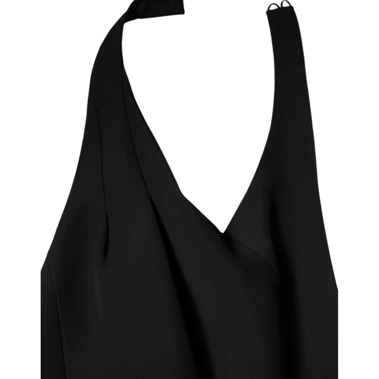 Emporio Armani Black Sleeveless Halter Sheath Long Gown Dress DR81473-40