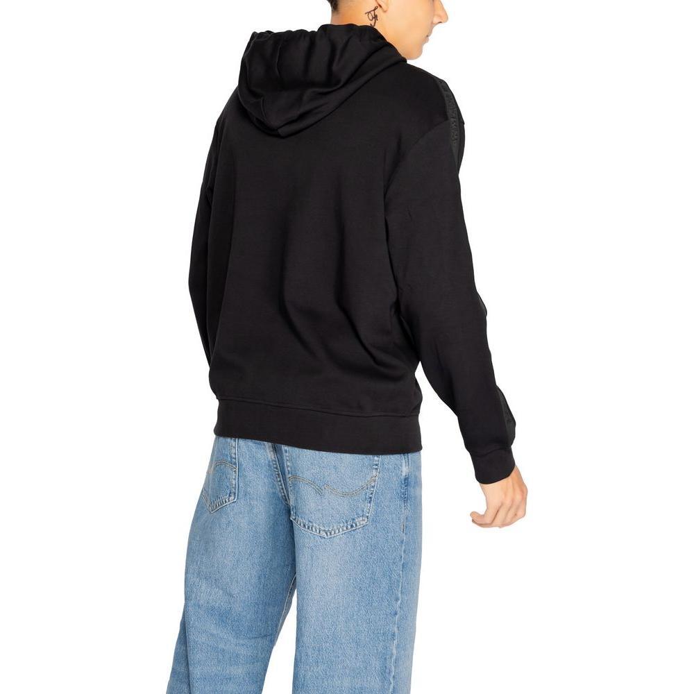 Armani Exchange Black Cotton Hoody AR-14712900009-IT44 | S