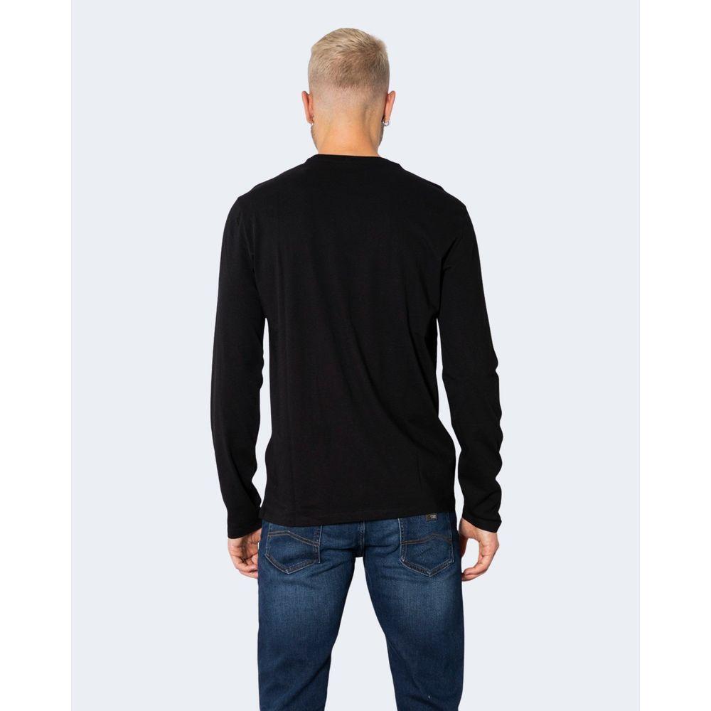 Armani Exchange Black Cotton Long Sleeve AR-7253100009-IT44 | S