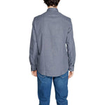Armani Exchange Blue Cotton Shirt AR-14712000010-IT44 | S