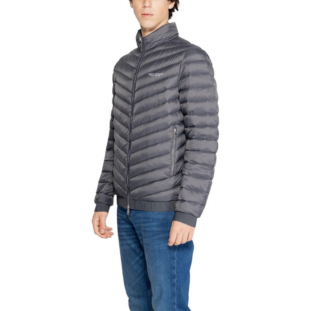 Armani Exchange Gray Polyester Coat