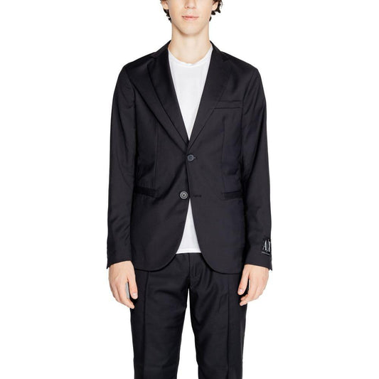 Armani Exchange Black Polyester Blazer AR-14714100009-IT52 | XL