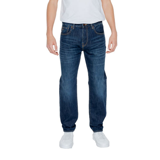 Armani Exchange Blue Cotton Skinny Jeans