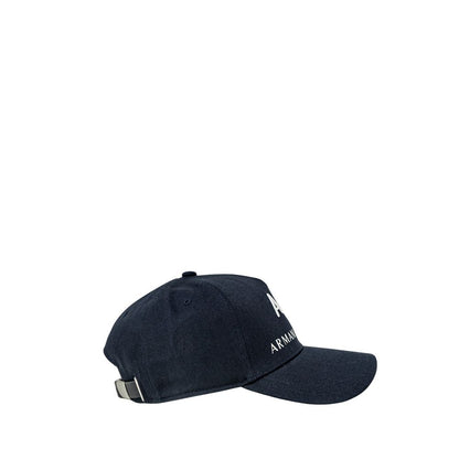 Armani Exchange Blue Cotton Cap (Baseball Hat)