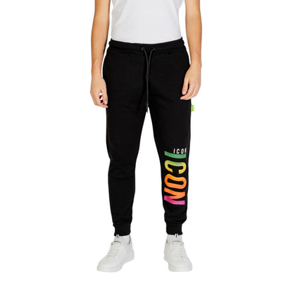 Icon Black Cotton Joggers (Workout Pants)1728,71956299936,Black,Clothing,Icon,IT42 | XS,Joggers (workout pants) - Sportswear - Clothing,Men,New with tags,Sportswear - Clothing