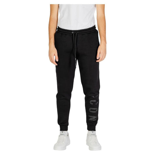 Icon Black Cotton Joggers Workout Pant IC-15610800009-IT42 | XS
