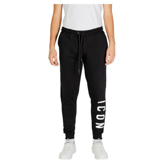 Icon Black And White Cotton Joggers Workout Pant IC-15610802438-IT42 | XS