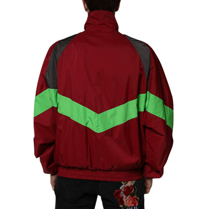 Dolce & Gabbana Multicolor Nylon Full Zip Windbreaker Jacket