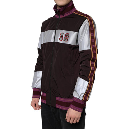 Dolce & Gabbana Multicolor Full Zip Jersey Men Bomber Jacket