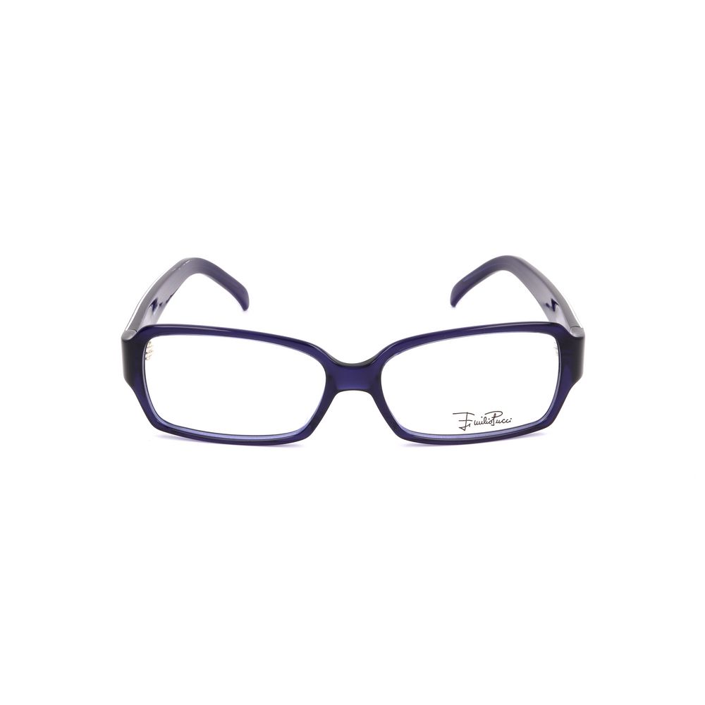 Front view of Emilio Pucci Blue Plastic Frames for women, model EP265242451, with dimensions 51/14/135 mm. Stylish eyewear in blue color.