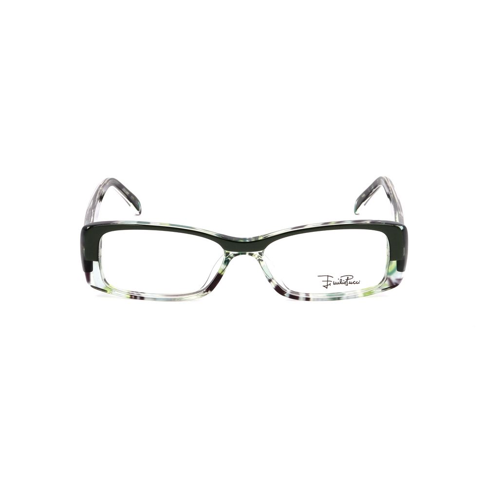 Front view of Emilio Pucci Gray Plastic Frames eyeglasses with clear lenses, stylish design for women, model EP2651024.
