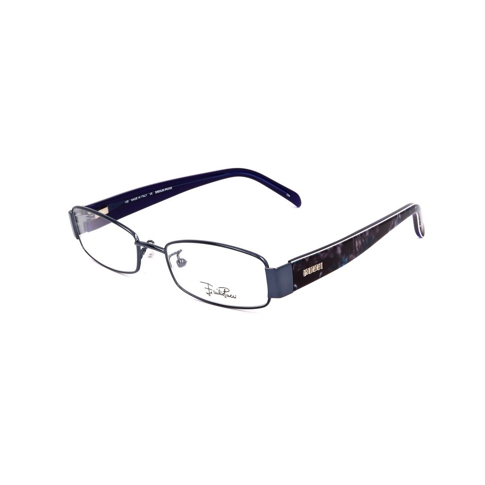 Emilio Pucci Blue Metal Frames with 50/17/135mm measurements for women, featuring stylish blue metal design.
