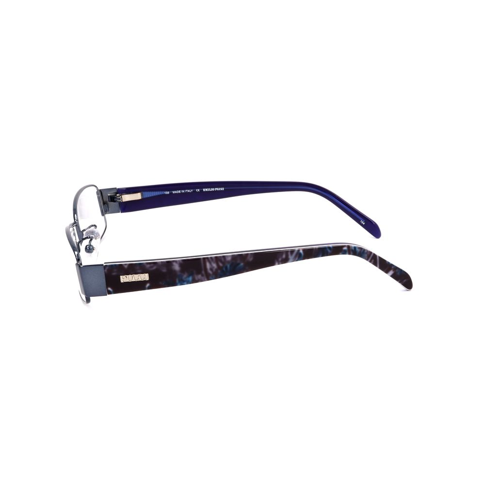 Emilio Pucci Blue Metal Frames glasses with 50/17/135mm dimensions, stylish design for women.