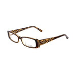 Emilio Pucci Orange Plastic Frames in honey Havana color, elegant glasses design with 51/14/135 mm dimensions for women.