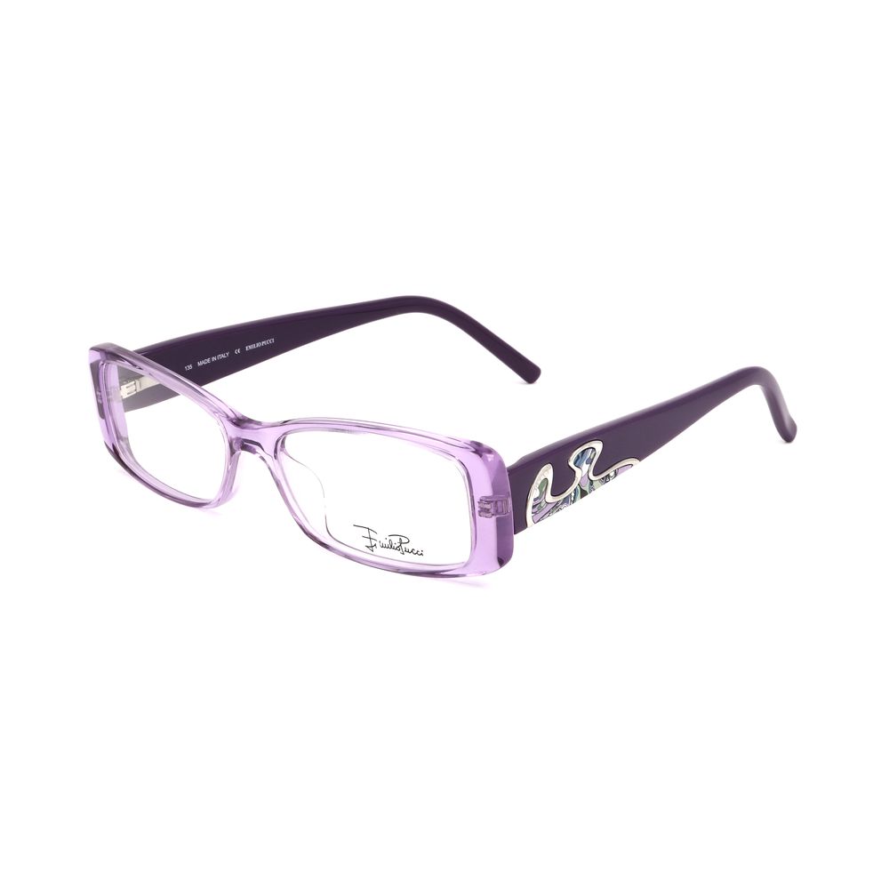 Emilio Pucci Purple Plastic Frames in lilac with 50/15/135 mm dimensions for women.