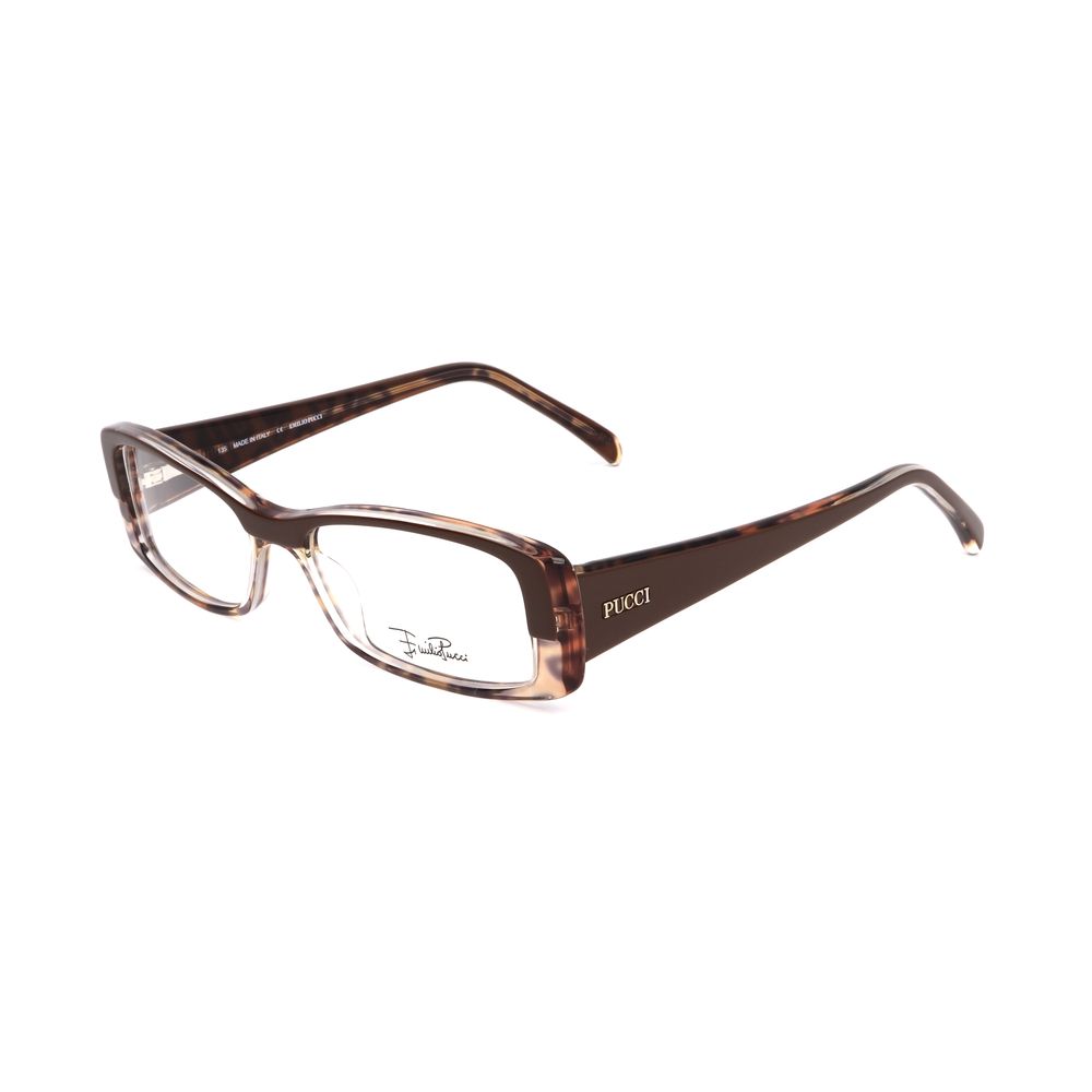 Emilio Pucci Brown Plastic Frames - Women's glasses EP2651204 in chocolate color, 50/15/135 mm dimensions.