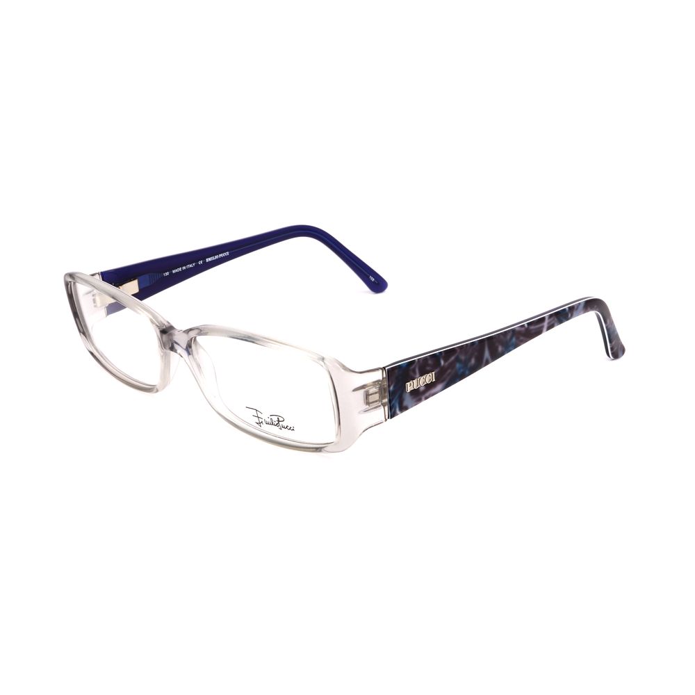 Emilio Pucci Blue Plastic Frames with clear lenses and blue temples, model EP2658462, size 53/14/130 mm, for women.