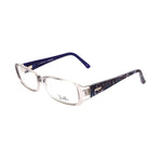 Emilio Pucci Blue Plastic Frames with clear lenses and blue temples, model EP2658462, size 53/14/130 mm, for women.
