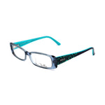 Emilio Pucci Blue Plastic Frames EP265546253 with turquoise temples, women's glasses 53/14/135 mm.