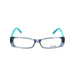 Emilio Pucci Blue Plastic Frames with lens size 53mm, bridge size 14mm, and temple size 135mm for women.