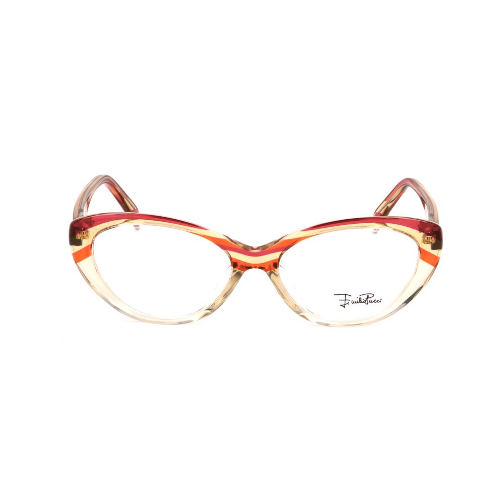 Emilio Pucci Red Plastic Frames for women, model EP2686692, featuring lens size 51mm, bridge 16mm, temple 135mm.