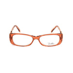 Front view of Emilio Pucci Orange Plastic Frames, elegant design with 52/16/135 mm measurements, perfect for stylish women.
