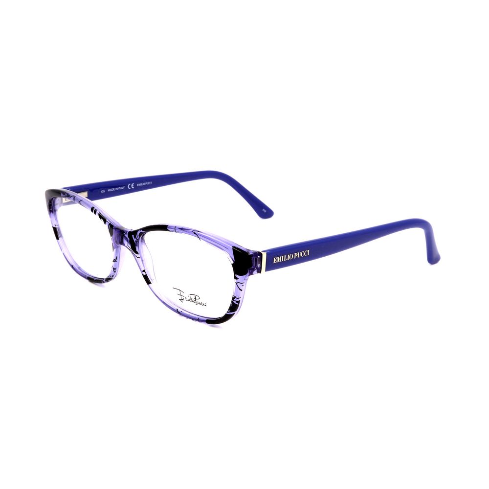 Emilio Pucci Blue Plastic Frames with denim color and stylish design, perfect for women, size 53/15/135 mm.