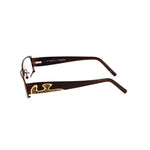Side view of Emilio Pucci Bicolor Metal Frames in hazelnut, showcasing unique temple design and metal frame material.