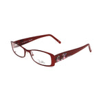 Emilio Pucci Red Metal Frames with decorative temple design for women, model EP213161250, size 50-17-135 mm.
