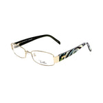 Emilio Pucci Multicolor Metal Frames with multicolored print and metal material, glasses dimensions 52/17/135 mm for women