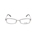 Emilio Pucci Gray Metal Frames with rectangular lens design and black temple tips, showcasing elegant style and high-quality metal construction.