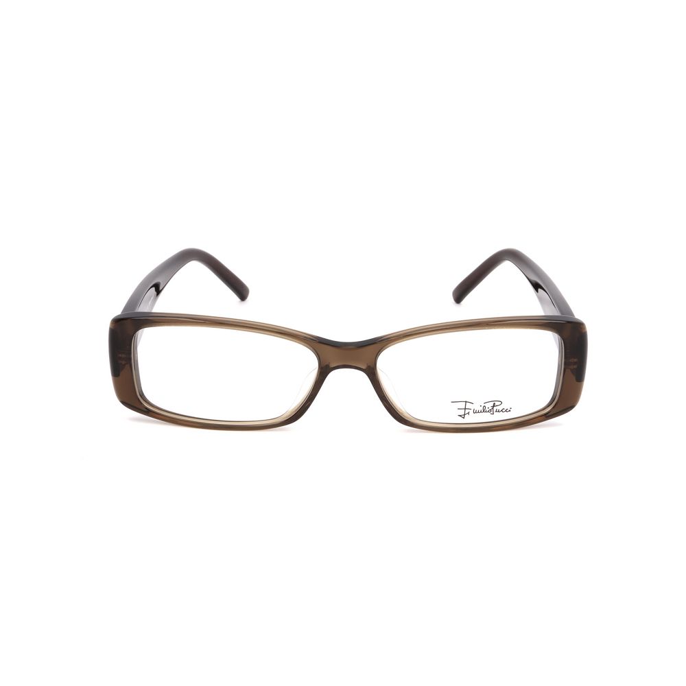 Emilio Pucci Bicolor Plastic Frames in hazelnut color with lens measurements 52/15/135 mm for women.