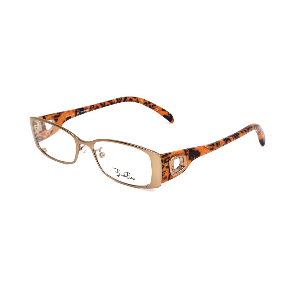 Emilio Pucci Bicolor Metal Frames - Women's eyeglasses in hazelnut color with metal frame, size 50/16/140mm.