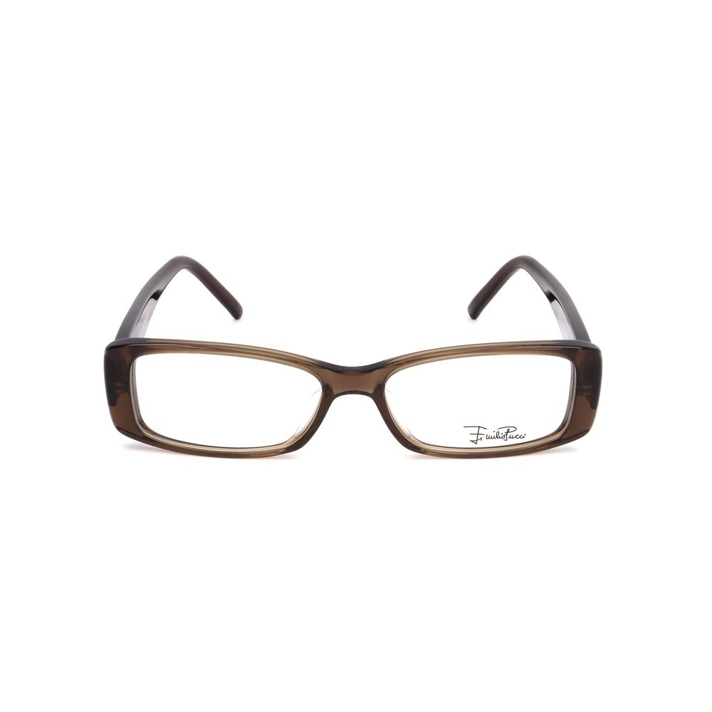 Emilio Pucci Bicolor Plastic Frames in hazelnut color, women's glasses with 50/15/135mm dimensions.