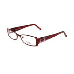 Emilio Pucci Red Metal Frames, women's glasses in ruby color, metal material, 52/17/135 mm dimensions.