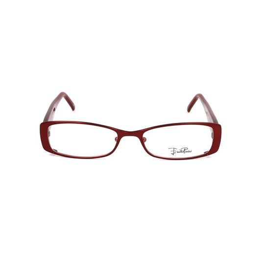 Emilio Pucci Red Metal Frames, women’s eyewear with ruby color and metal material, measures 52/17/135mm, model EP213161252.