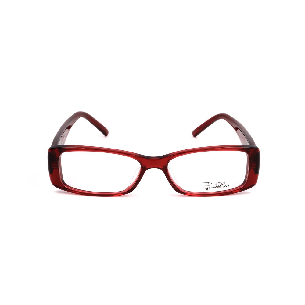 Emilio Pucci Red Plastic Frames for women, ruby color, model EP2648612, 50/15/135 mm dimensions.