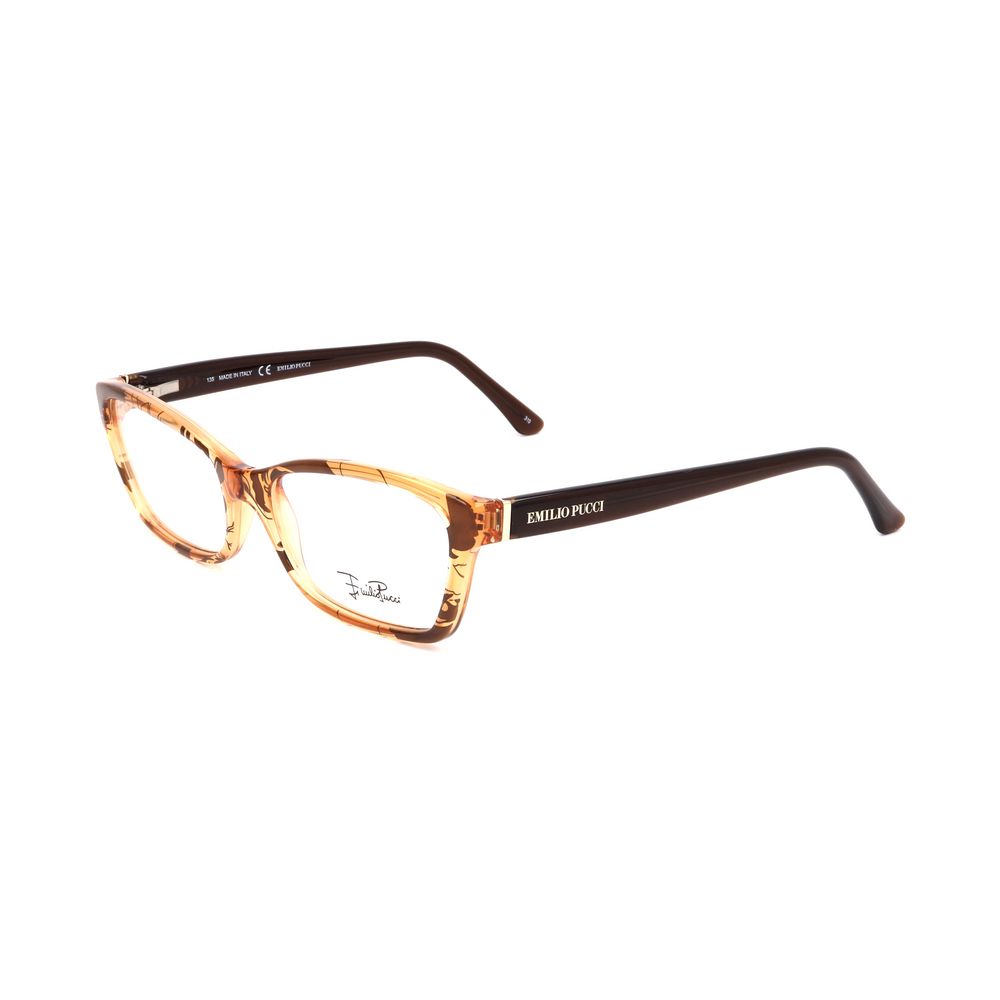 Emilio Pucci Bicolor Plastic Frames in hazelnut color, model EP2715241, size 53/15/135 mm, stylish women's eyewear.
