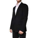 Dolce & Gabbana Black Wool Single Breasted Formal Blazer KOS2249-44