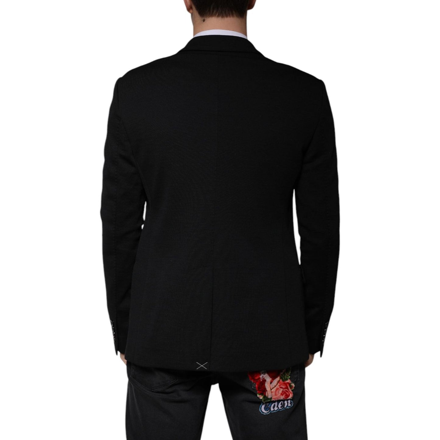 Dolce & Gabbana Black Wool Single Breasted Formal Blazer KOS2249-44