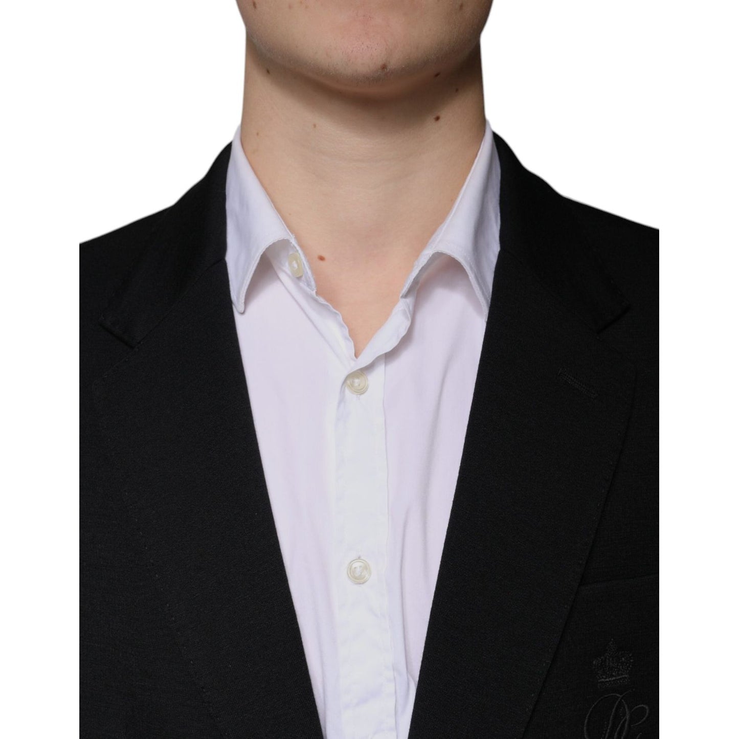 Dolce & Gabbana Black Wool Single Breasted Formal Blazer KOS2249-44