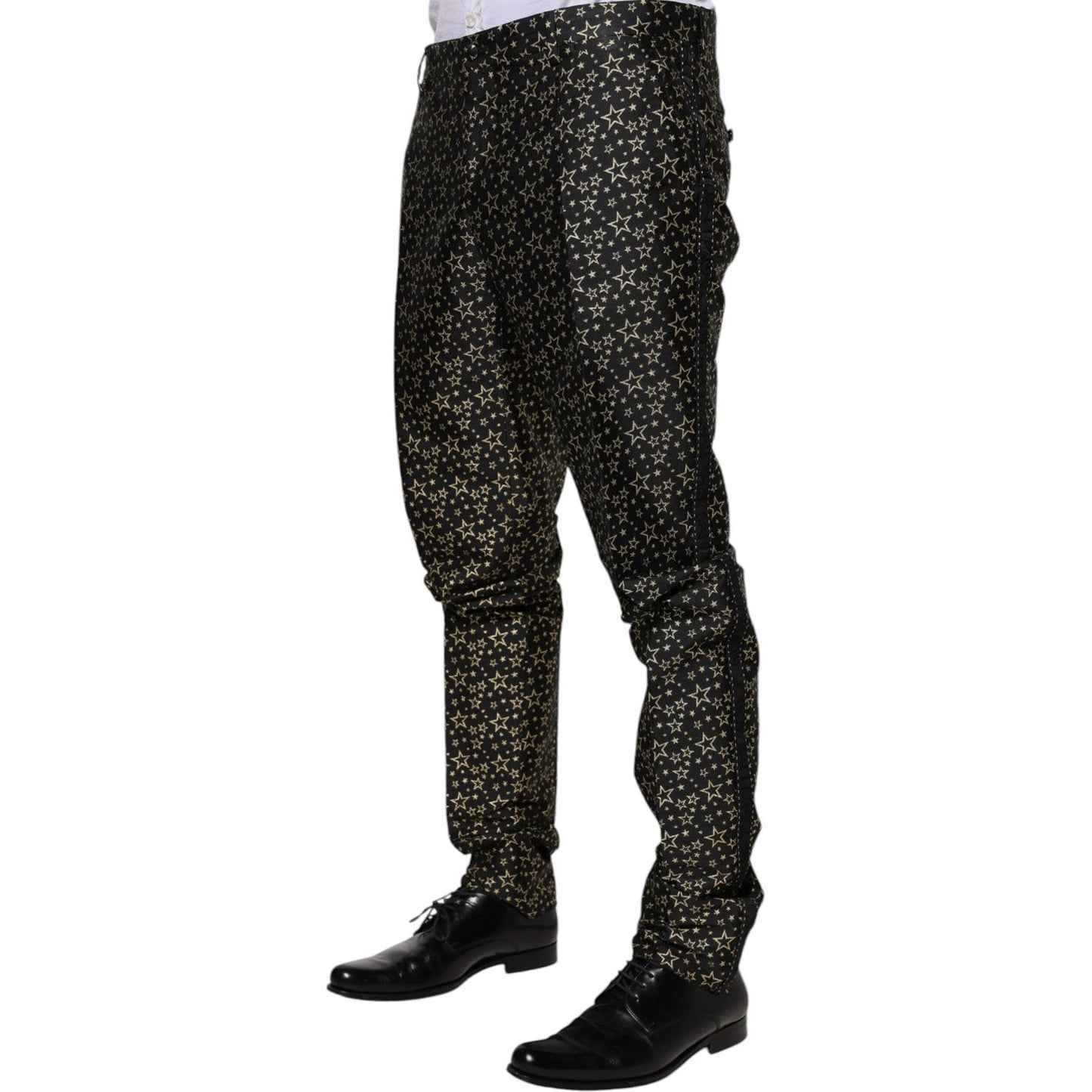 Dolce & Gabbana Black Stars Jacquard SICILIA 2 Piece Suit KOS2263-44