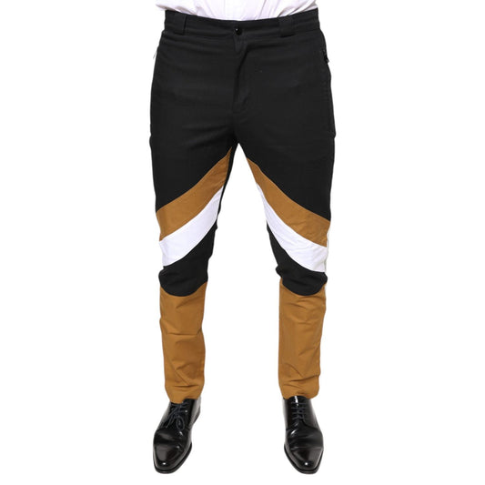 Dolce & Gabbana Multicolor Stripe Skinny Cotton Pants PAN75556-48