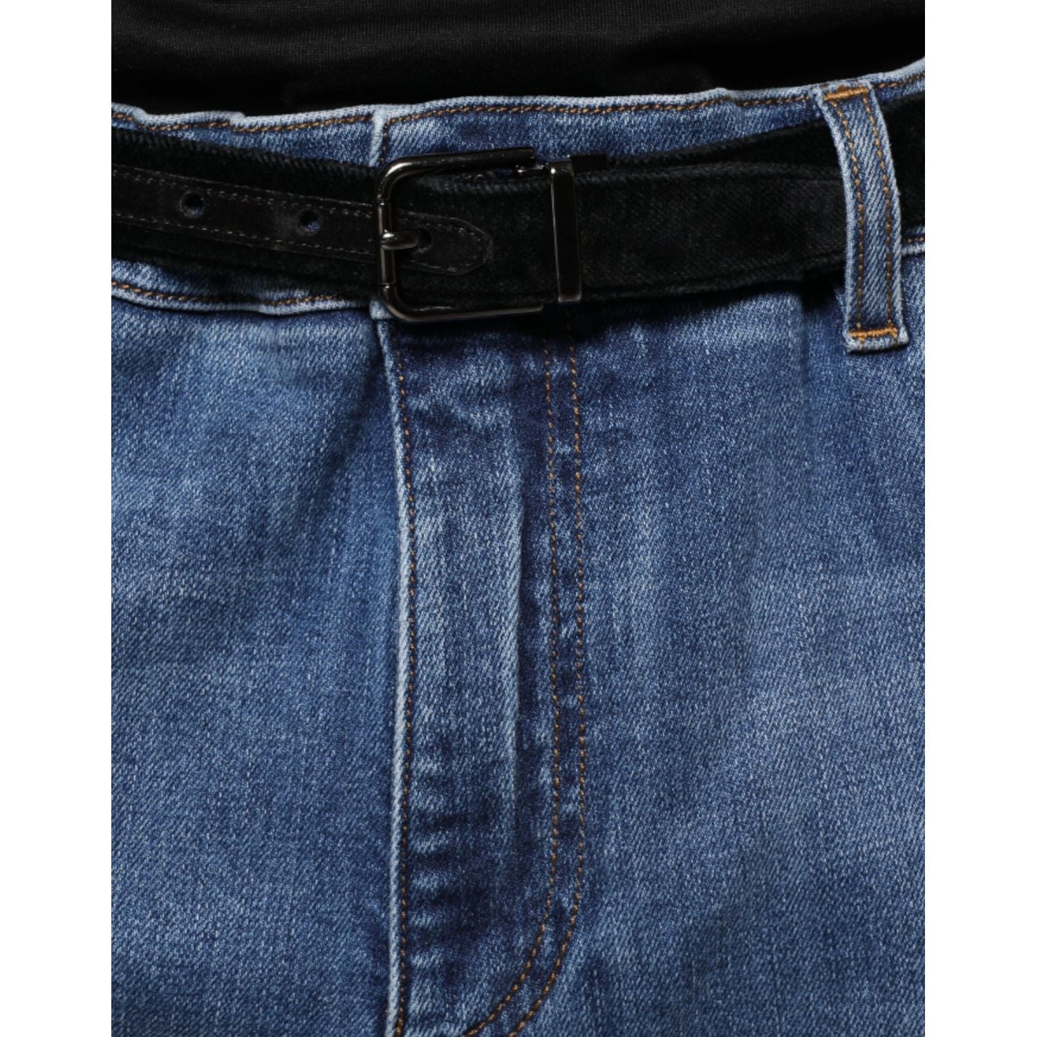 Dolce & Gabbana Blue Washed Cotton Stretch Men Denim Jeans
