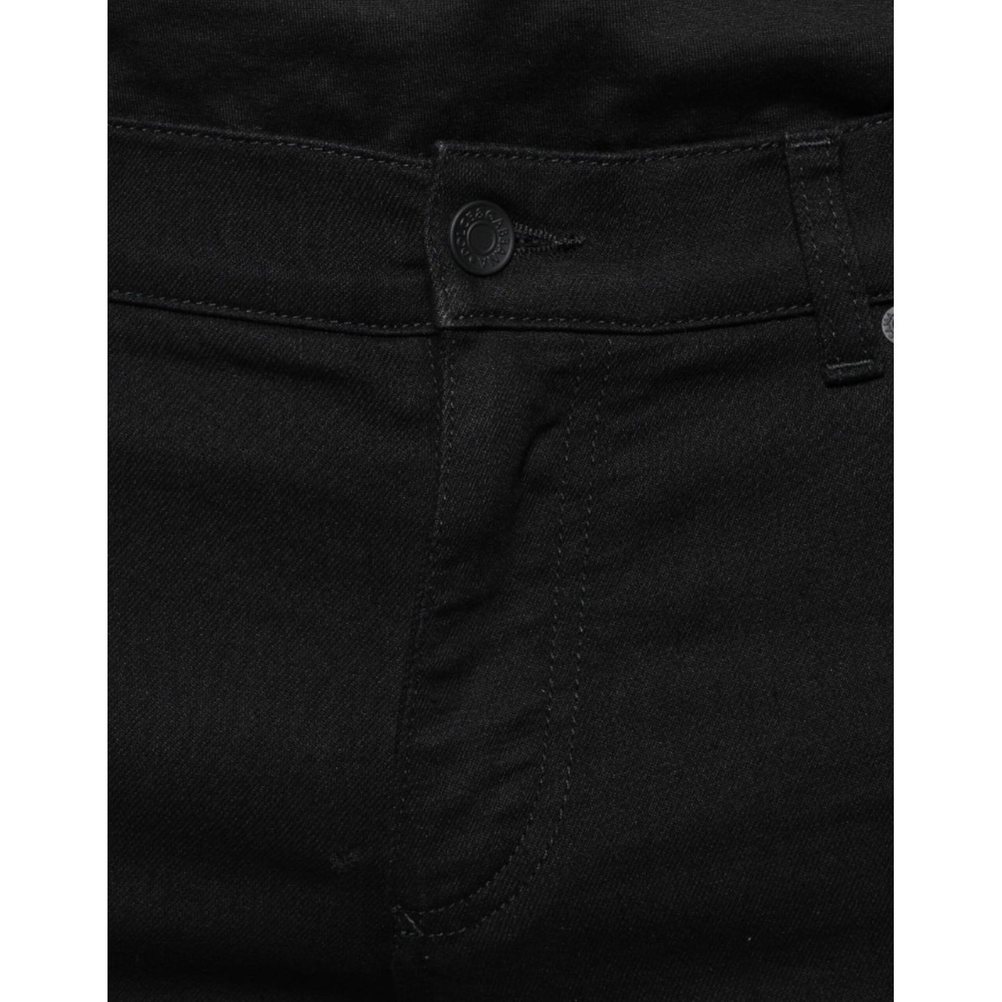 Dolce & Gabbana Black Cotton Stretch Skinny Men Denim Jeans