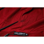 Dolce & Gabbana Red Logo Plaque Hooded Sweatshirt Sweater